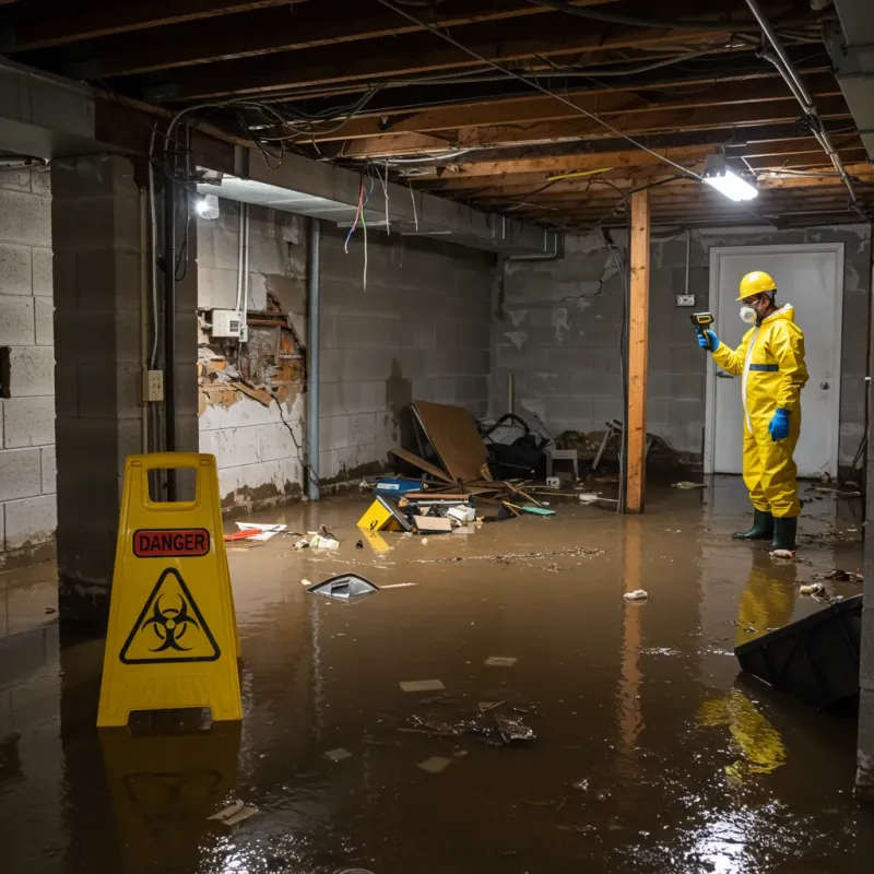 Flooded Basement Electrical Hazard in Franklin County, ME Property